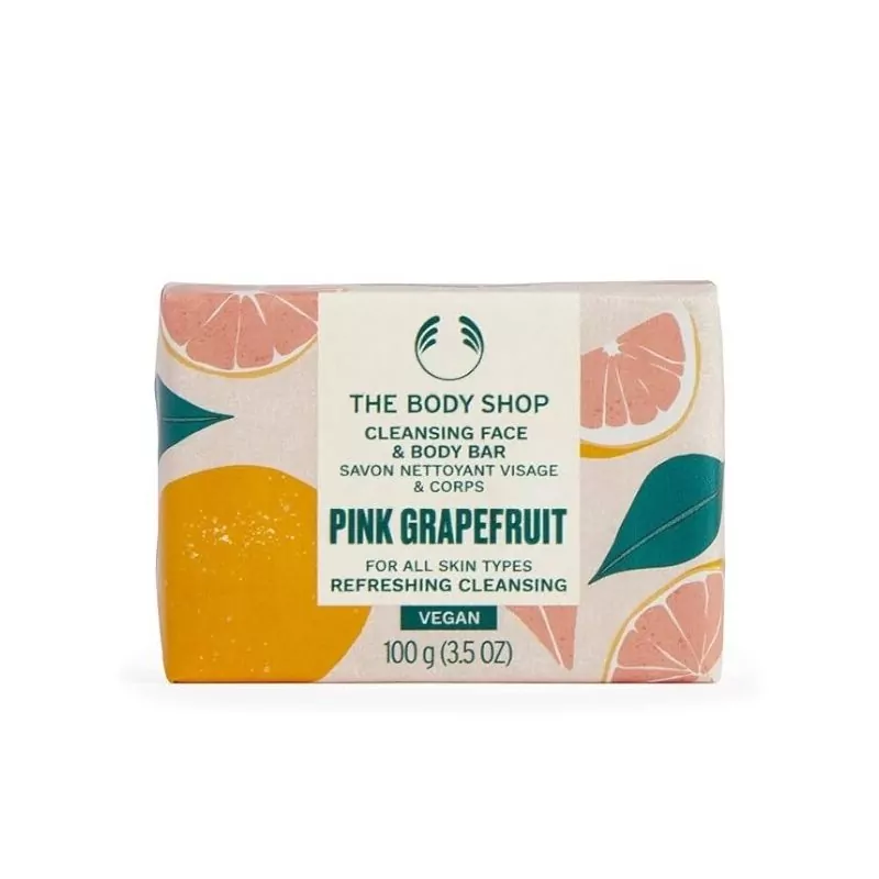 Tuhé mýdlo na obličej a tělo Pink Grapefruit (Cleansing Face & Body Bar) The Body Shop - 100 g