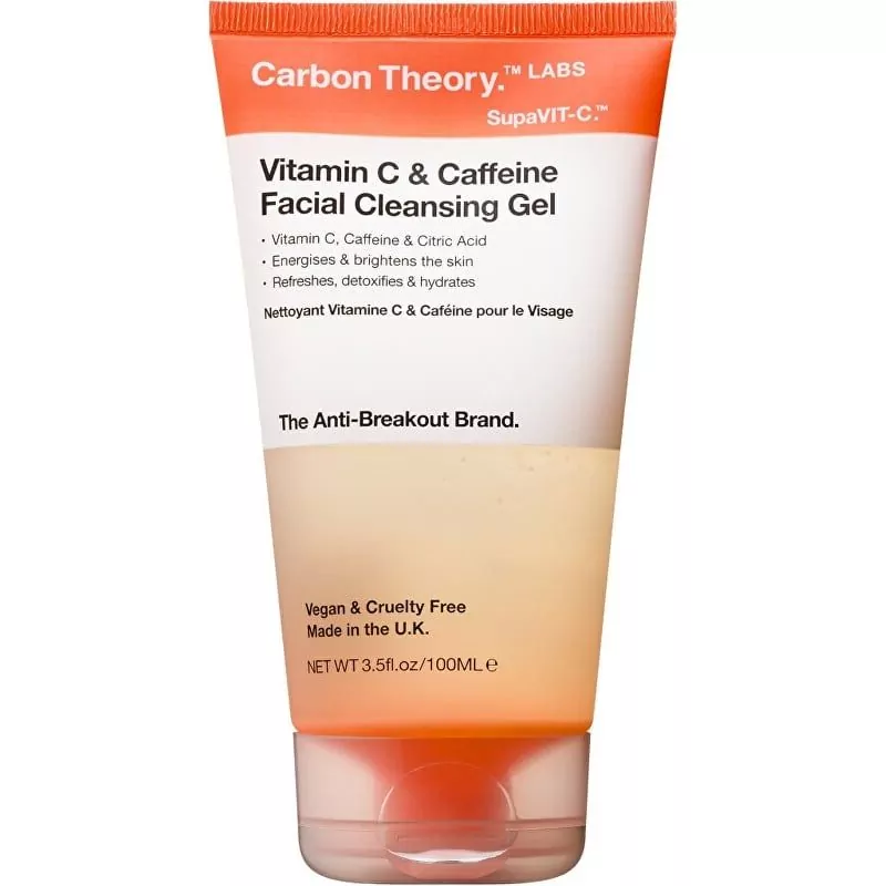 Čisticí pleťový gel Vitamin C & Caffeine (Facial Cleansing Gel) Carbon Theory - 100 ml