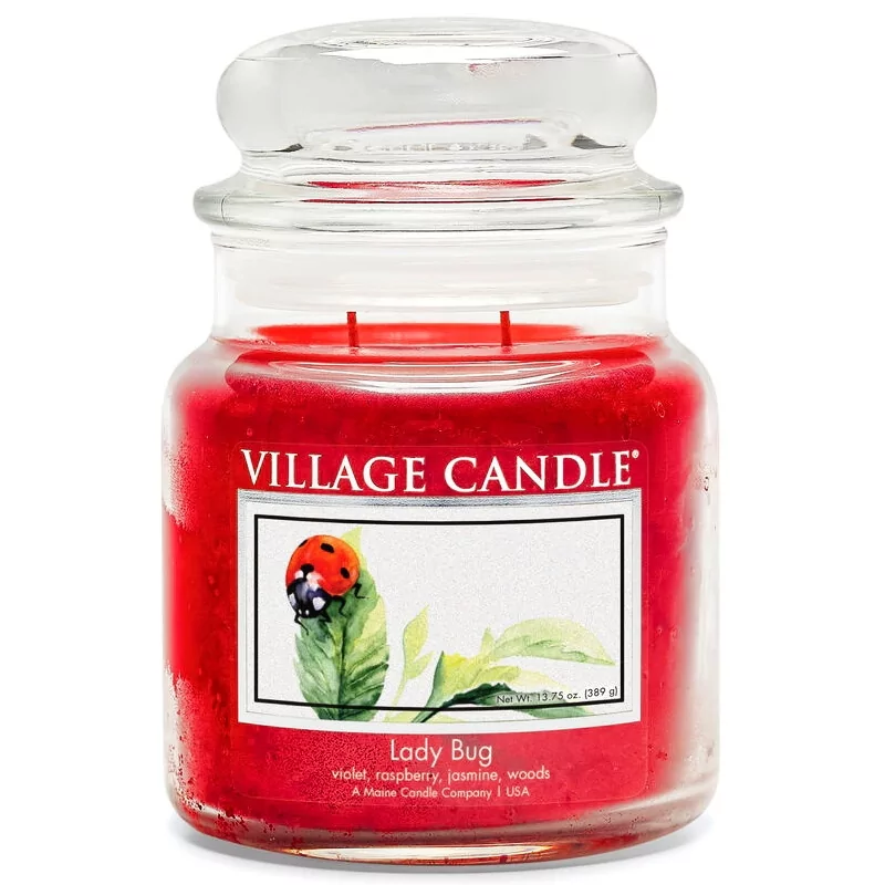 Vonná svíčka ve skle Beruška (Lady Bug) Village Candle - 389 g