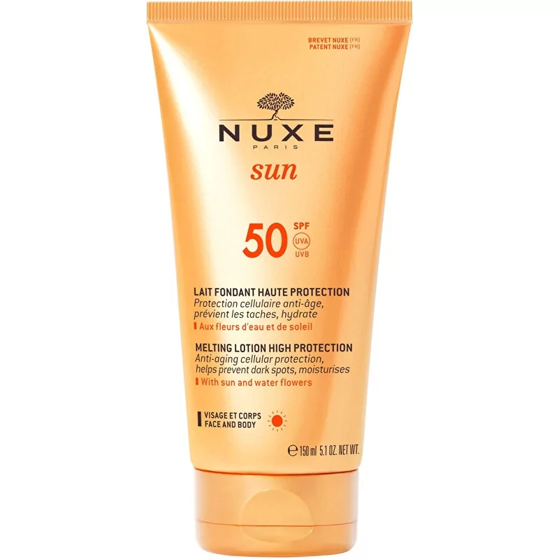 Mléko na opalování pro tělo a obličej SPF 50 Sun (Melting Lotion High Protection) Nuxe - 150 ml