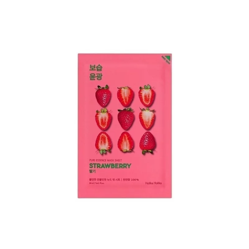 Osvěžující plátýnková maska s výtažky z jahod Strawberry (Pure Essence Mask Sheet) Holika Holika - 20 ml