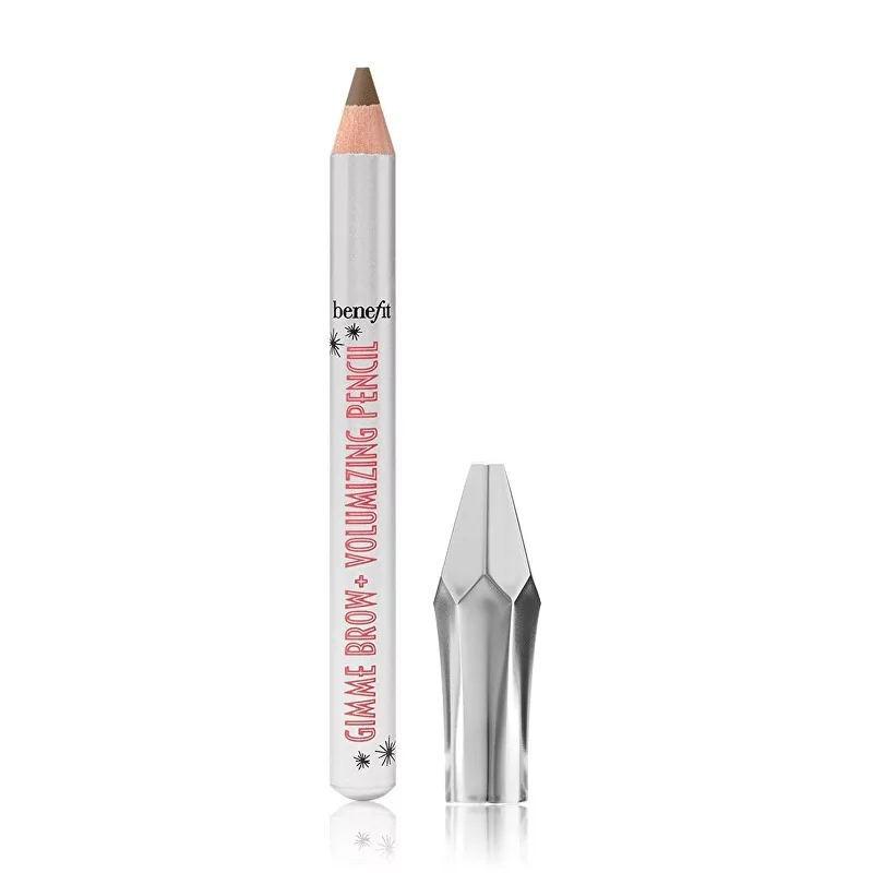 Tužka na obočí Gimme Brow + Volumizing Pencil mini Benefit / Odstín: 4 - Warm Deep Brown - 0,6 g