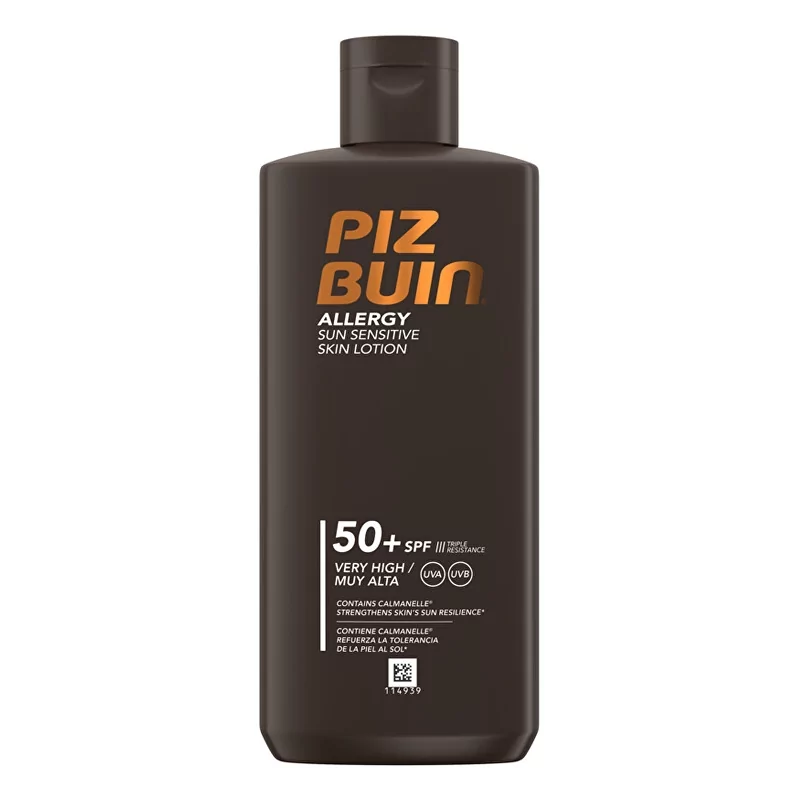 Mléko na opalování pro pokožku citlivou na slunce SPF 50 Allergy (Sun Sensitive Skin Lotion) Piz Buin - 400 ml