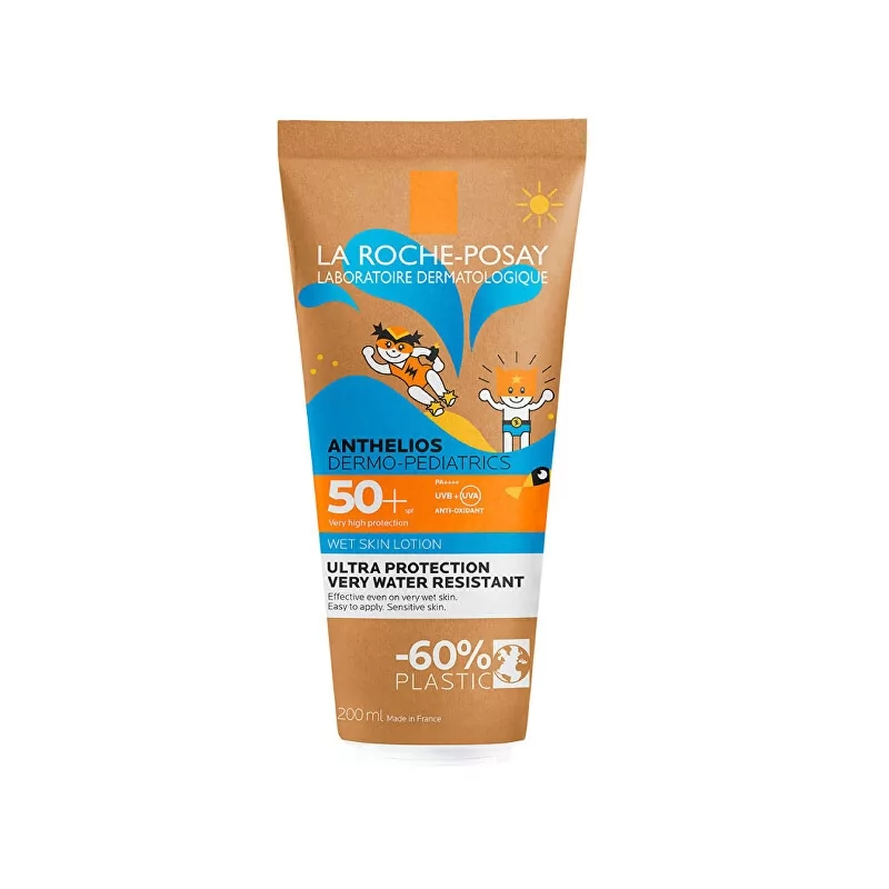 Dětské mléko na vlhkou pokožku SPF 50 Anthelios (Dermo-Pediatrics Wet Skin Lotion) La Roche Posay - 200 ml