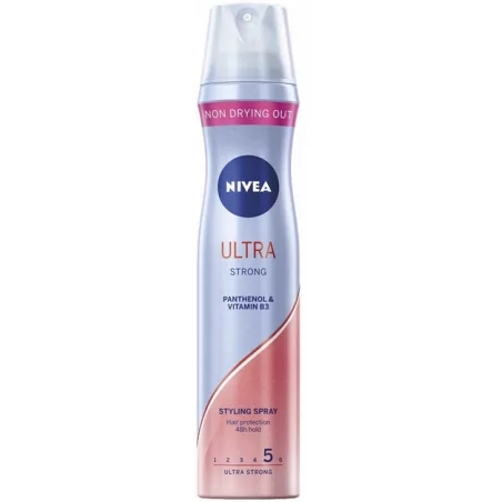 Lak na vlasy s ultra silnou fixací Ultra Strong (Styling Spray) Nivea - 250 ml