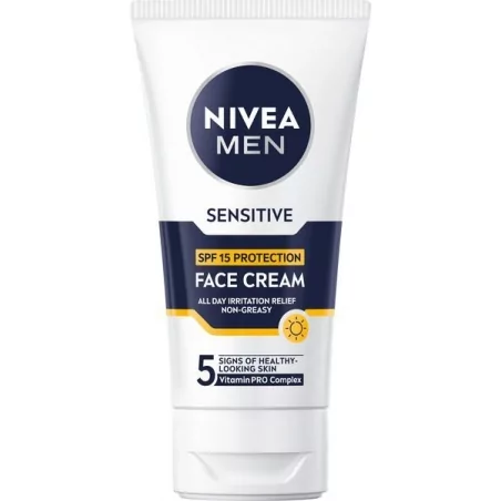 Ochranný pleťový krém SPF 15 Men Sensitive (Face Cream) Nivea - 75 ml