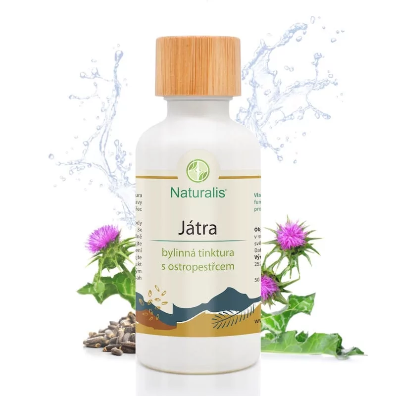 Játra: bylinná tinktura s ostropestřcem Naturalis - 50 ml