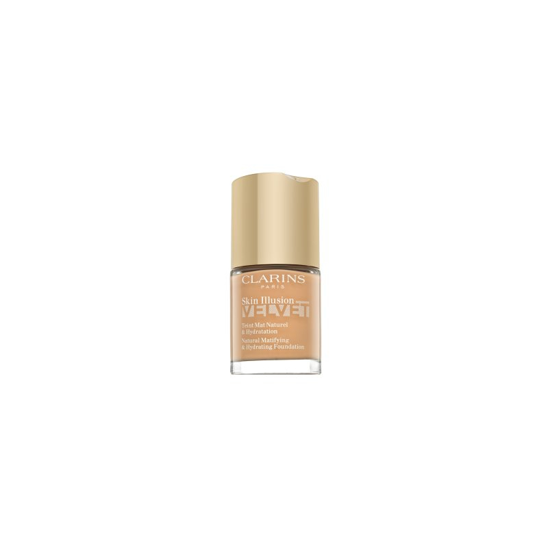 Skin Illusion Velvet Natural Matifying & Hydrating Foundation tekutý make-up s matujícím účinkem 108.5W Cashew Clarins - 30 ml