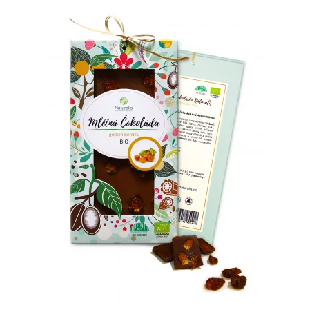 BIO Čokoláda Naturalis s golden berries mléčná - 80g