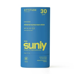 Dětská 100% minerální ochranná tyčinka na celé tělo (SPF 30) bez vůně Attitude - 85 g