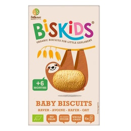 BISkids BIO dětské celozrnné ovesné sušenky bez přidaného cukru 6M + Belkorn - 120 g