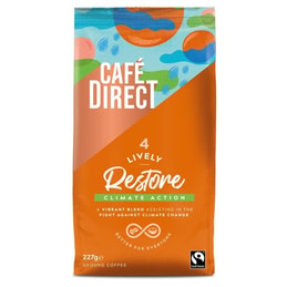 Mletá káva s tóny karamelu a pomeranče (směs Arabiky a Robusty) Cafédirect - 227 g