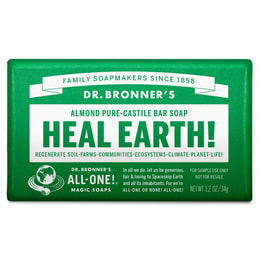 Heal Earth tuhé mýdlo (mandlové) Dr. Bronner's - 34 g