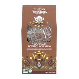 BIO čaj rooibos (čokoláda a vanilka) English Tea Shop - 30 g, 15 ks