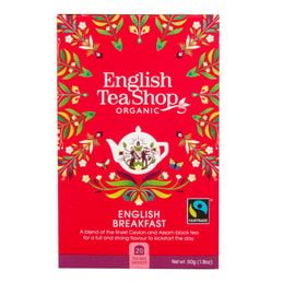 Černý čaj English Breakfast BIO English Tea Shop - 40 g, 20 ks